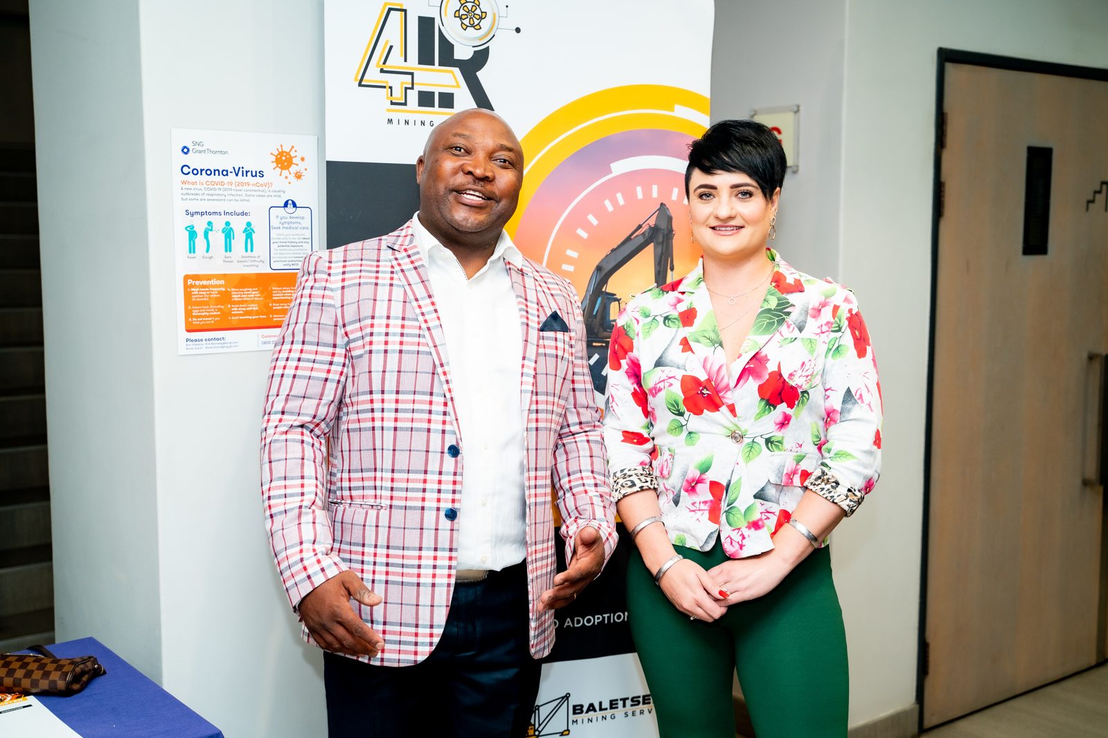 Guests at the branded 4IRinMining Seminar backdrop