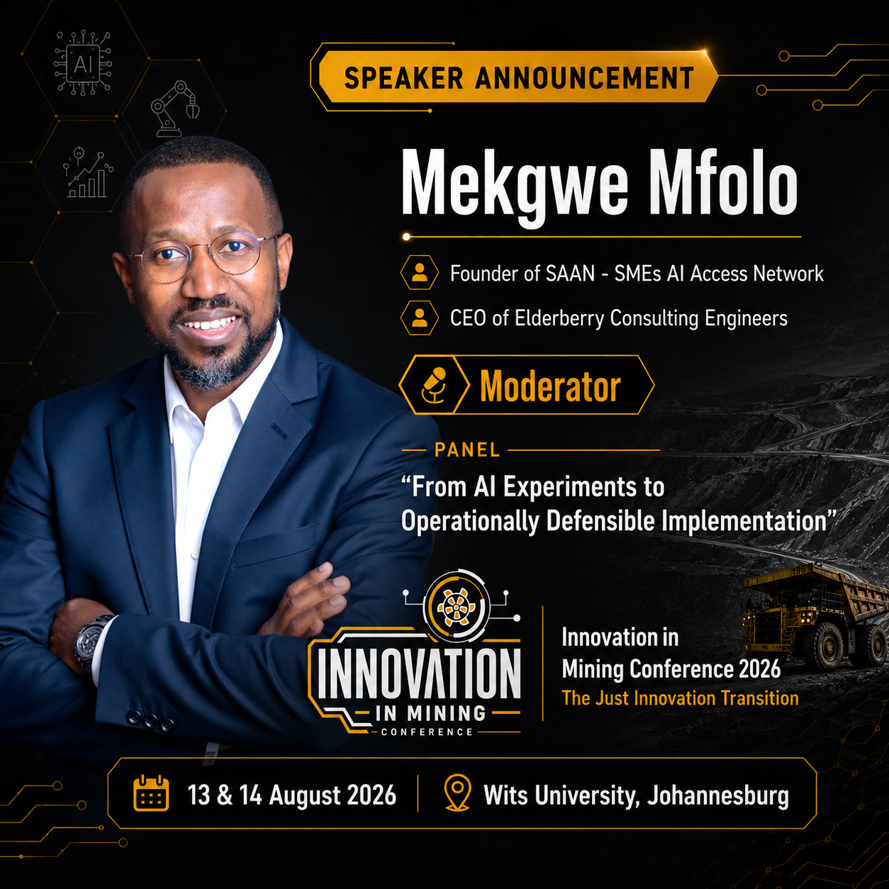 Mekgwe Mfolo, Founder, SAAN · CEO, Elderberry Consulting Engineers