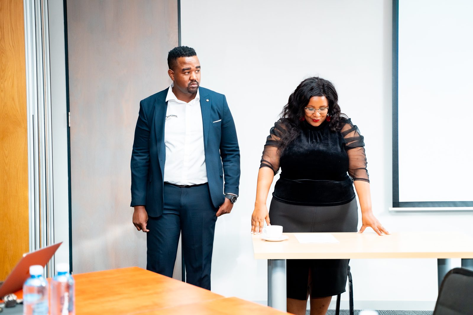 Presenters facilitating a session in the venue